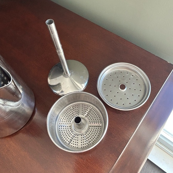 Small Vintage Stainless Steel Coffee Pot with Wooden Handle - 3 cup - Picture 5 of 8